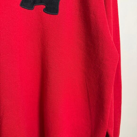 Vintage Jerzees Red Raglan Terrier Love Heart Sweatshirt Size Large - Picture 3 of 6